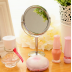 Iron-carbon Alloy Makeup Mirror Glass Silver Double Cosmetic Mirror Oval Mirror